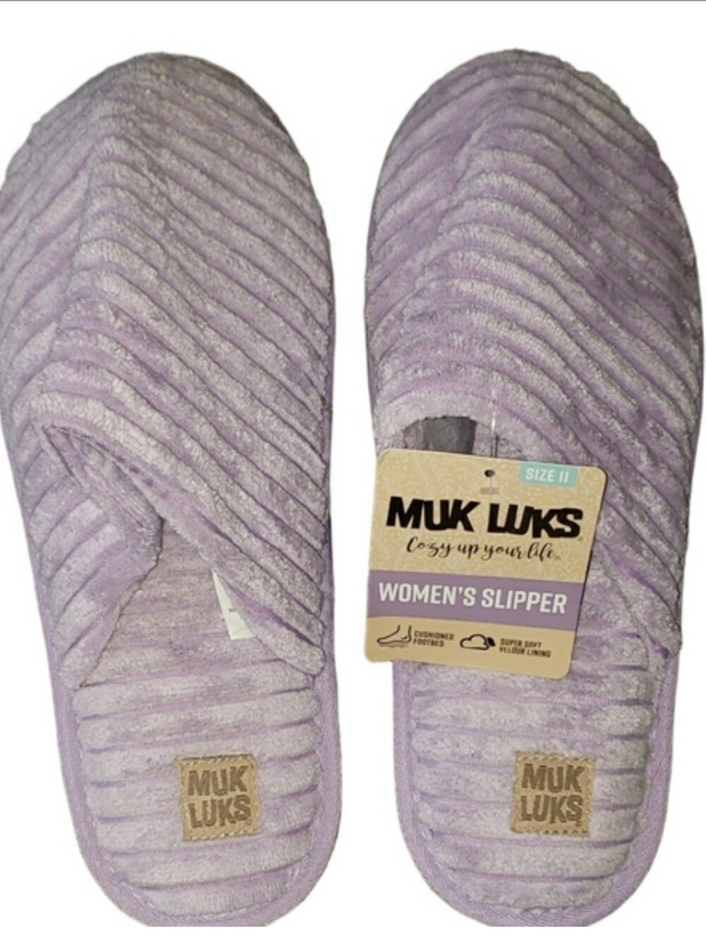 Muk Luks Women's Lavender Slippers Size 11